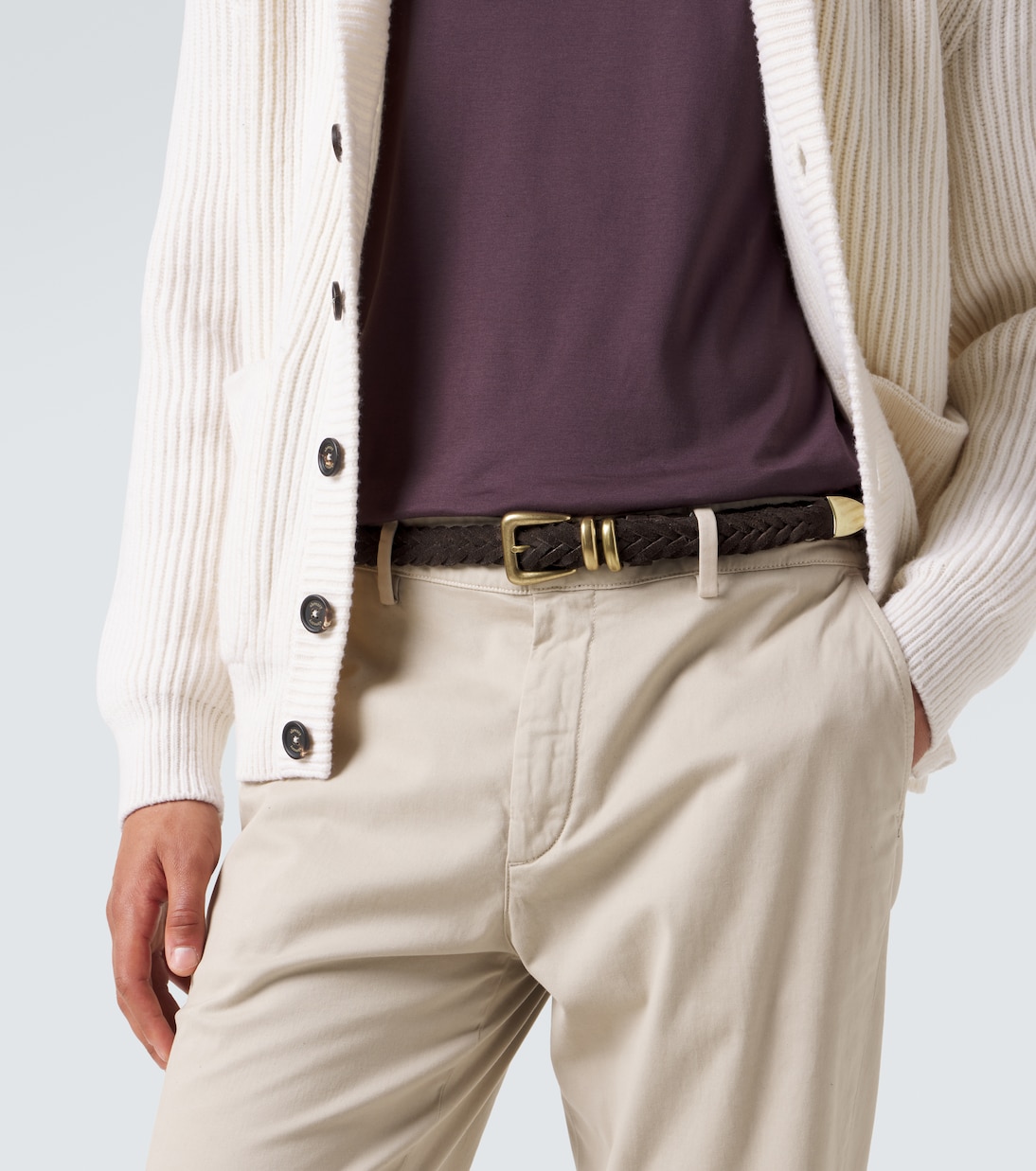 Braided suede belt | Eleventy