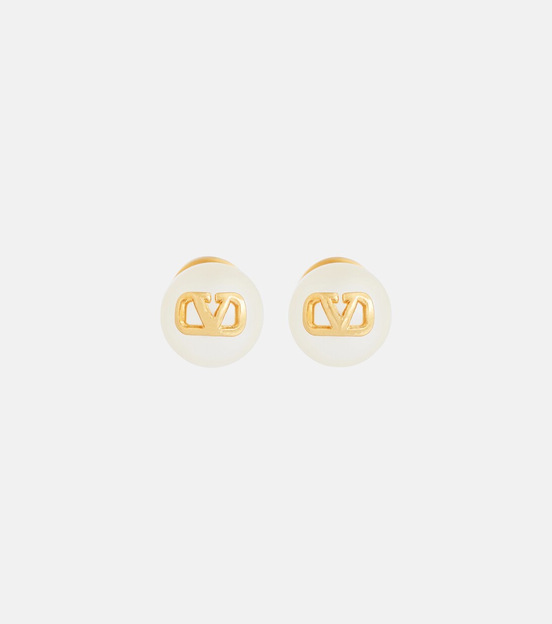 VLogo faux pearl earrings | Valentino