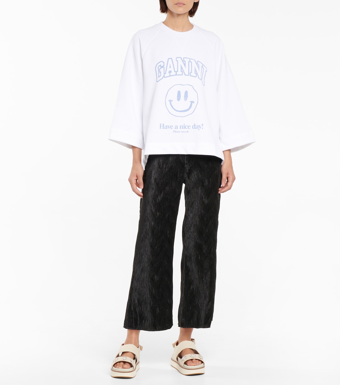 Verzierte Plateausandalen | Ganni