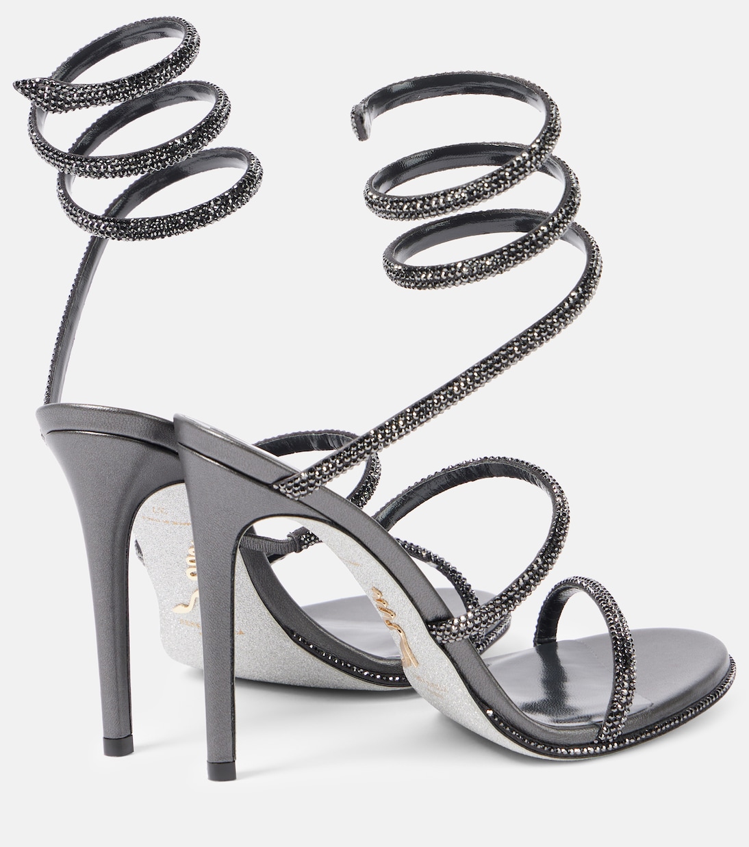 Verzierte Sandalen Cleo aus Leder | Rene Caovilla