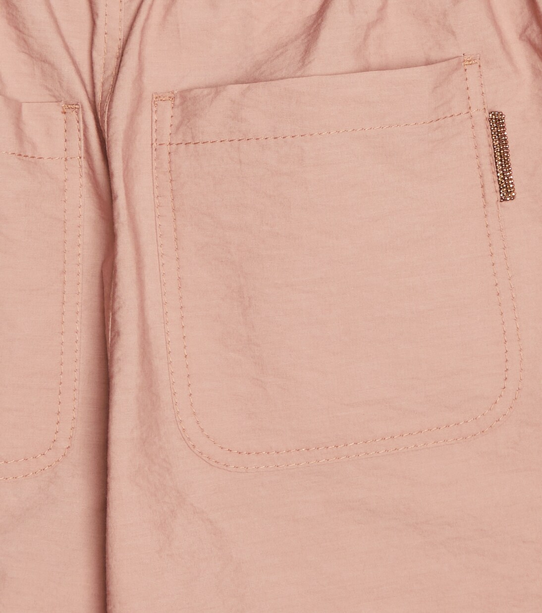 Embellished cotton-blend playsuit | Brunello Cucinelli Kids