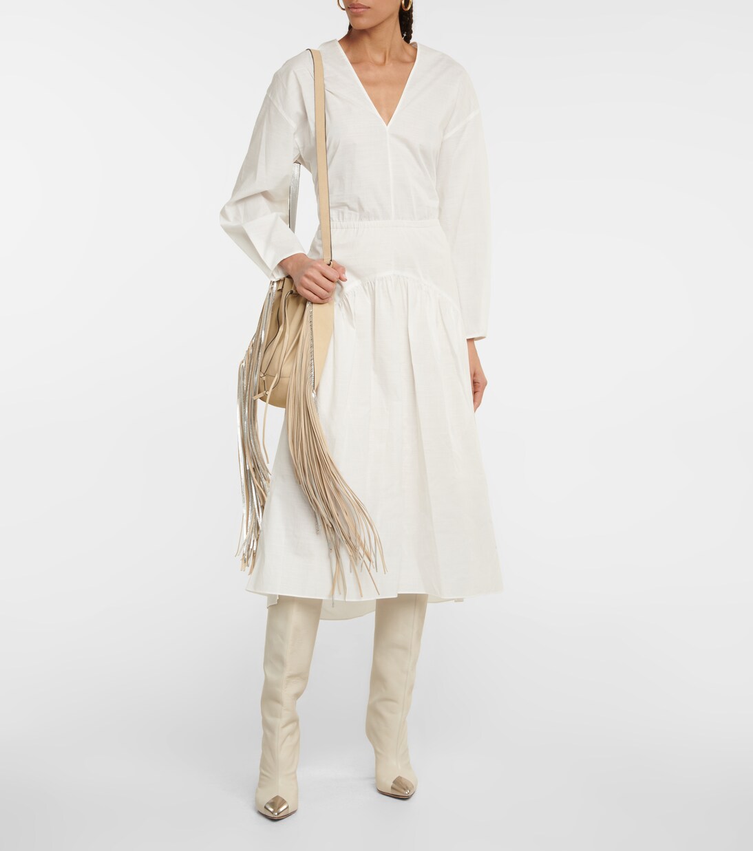 Robe midi en coton | Vince