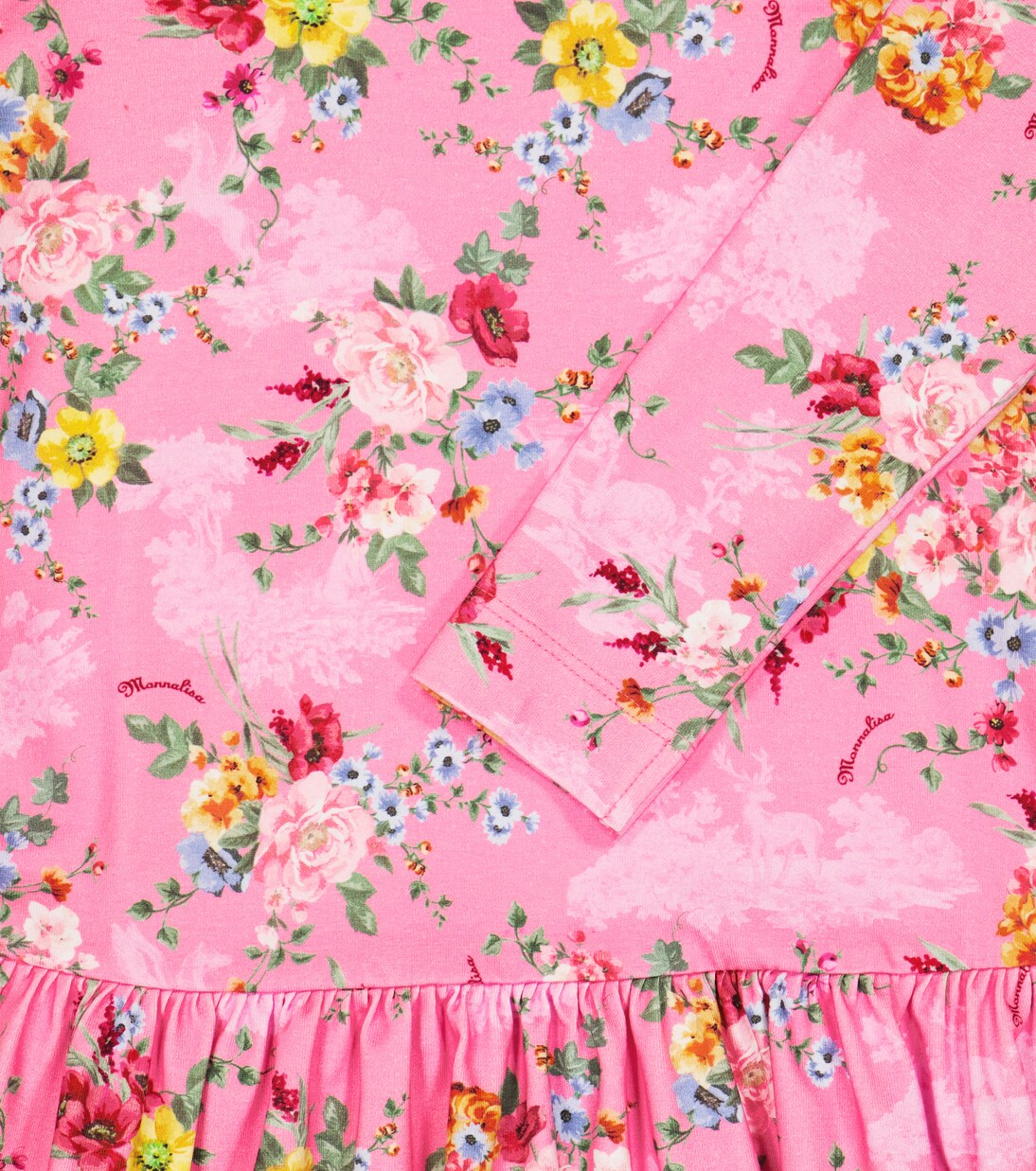 Floral cotton-blend jersey dress | Monnalisa