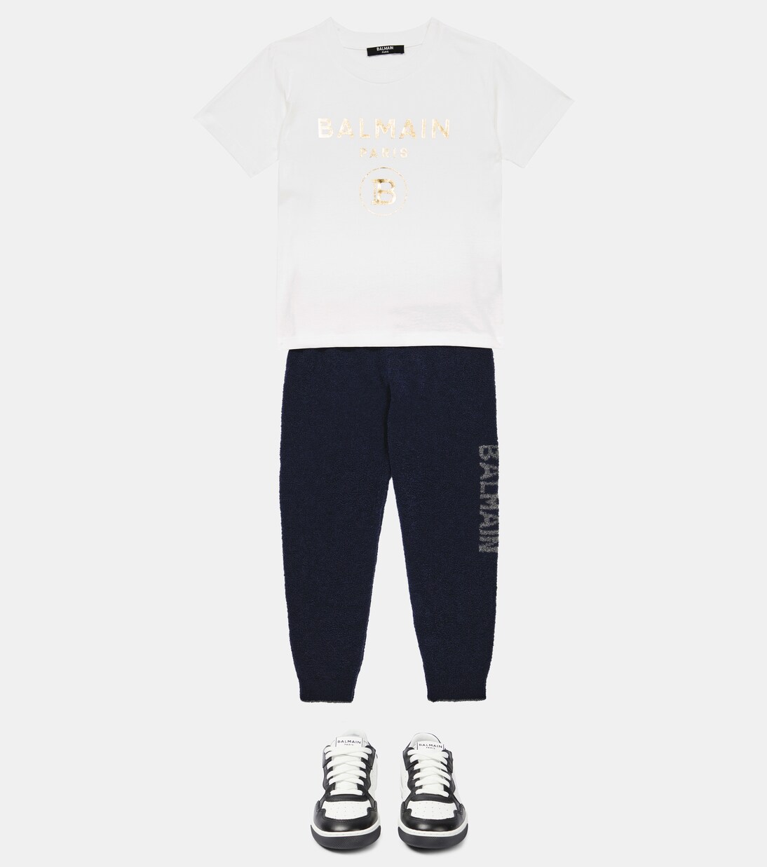 울 블렌드 스웨트팬츠 | Balmain Kids