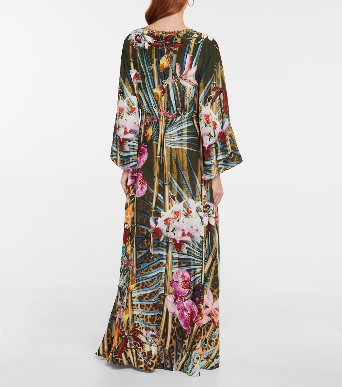 Bedrucktes Maxikleid aus Seide | Camilla