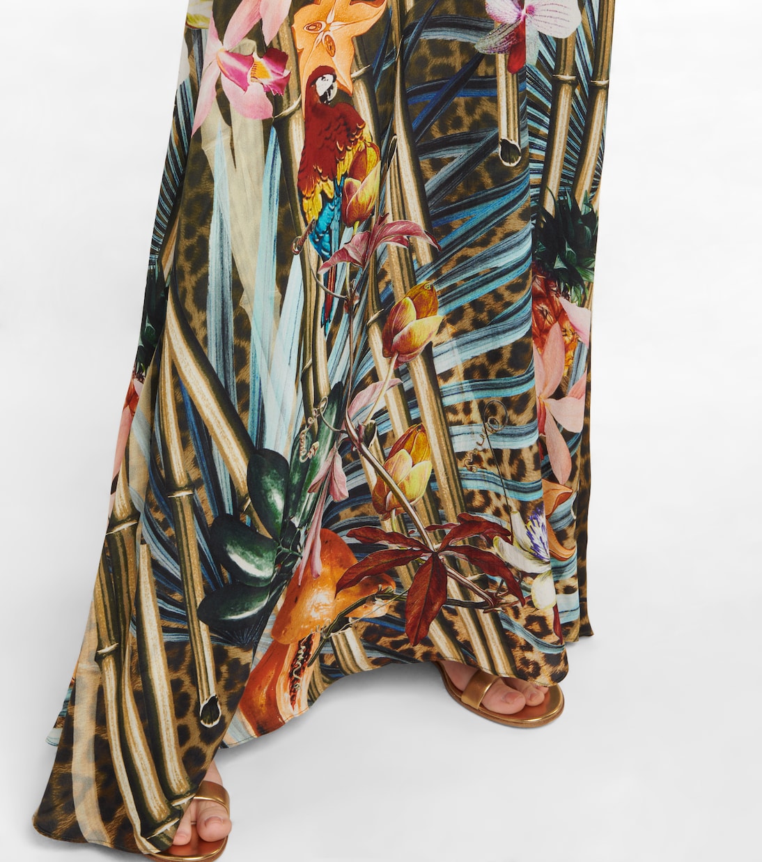 Bedrucktes Maxikleid aus Seide | Camilla