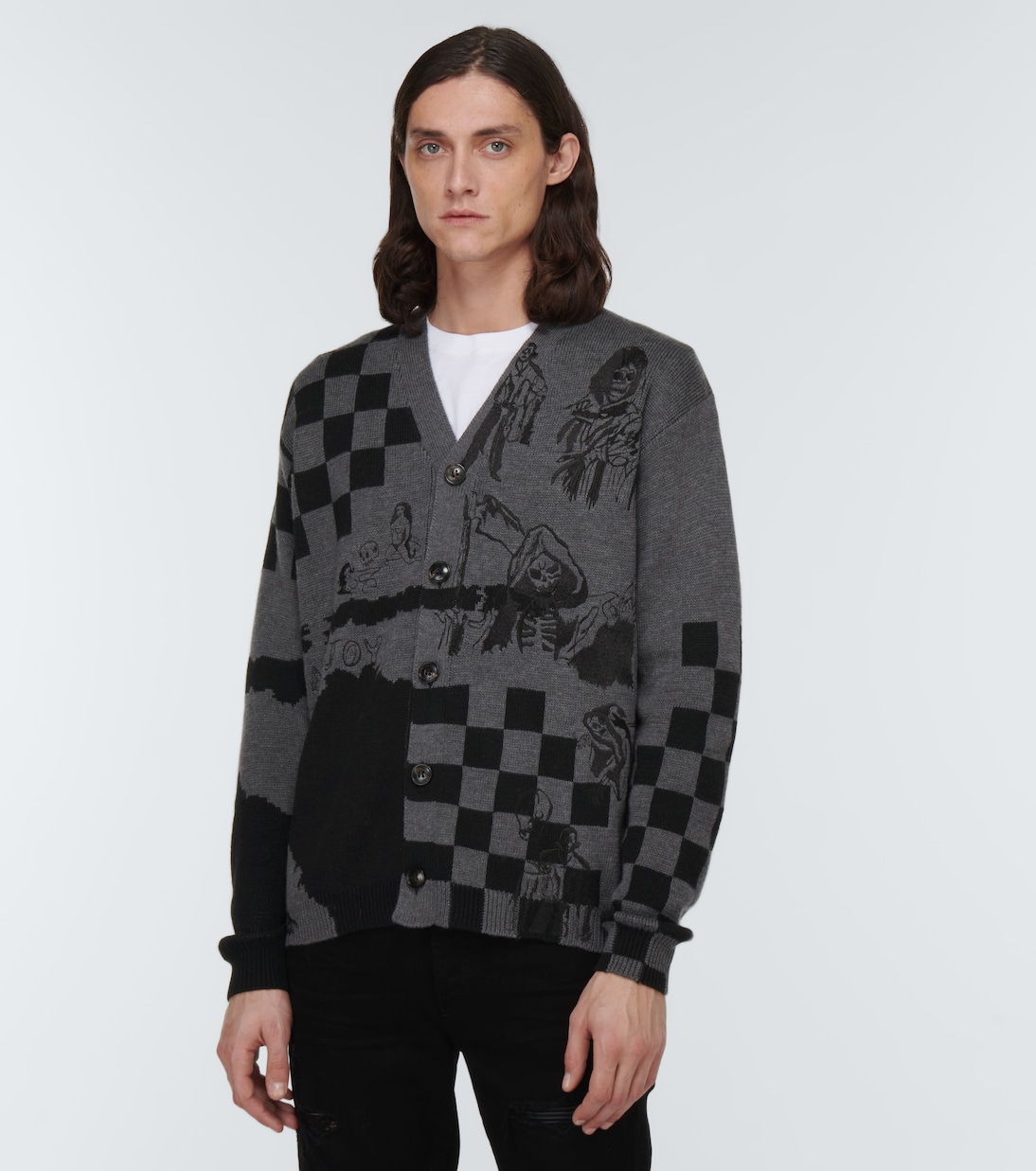 x Wes Lang Sketch wool cardigan | Amiri