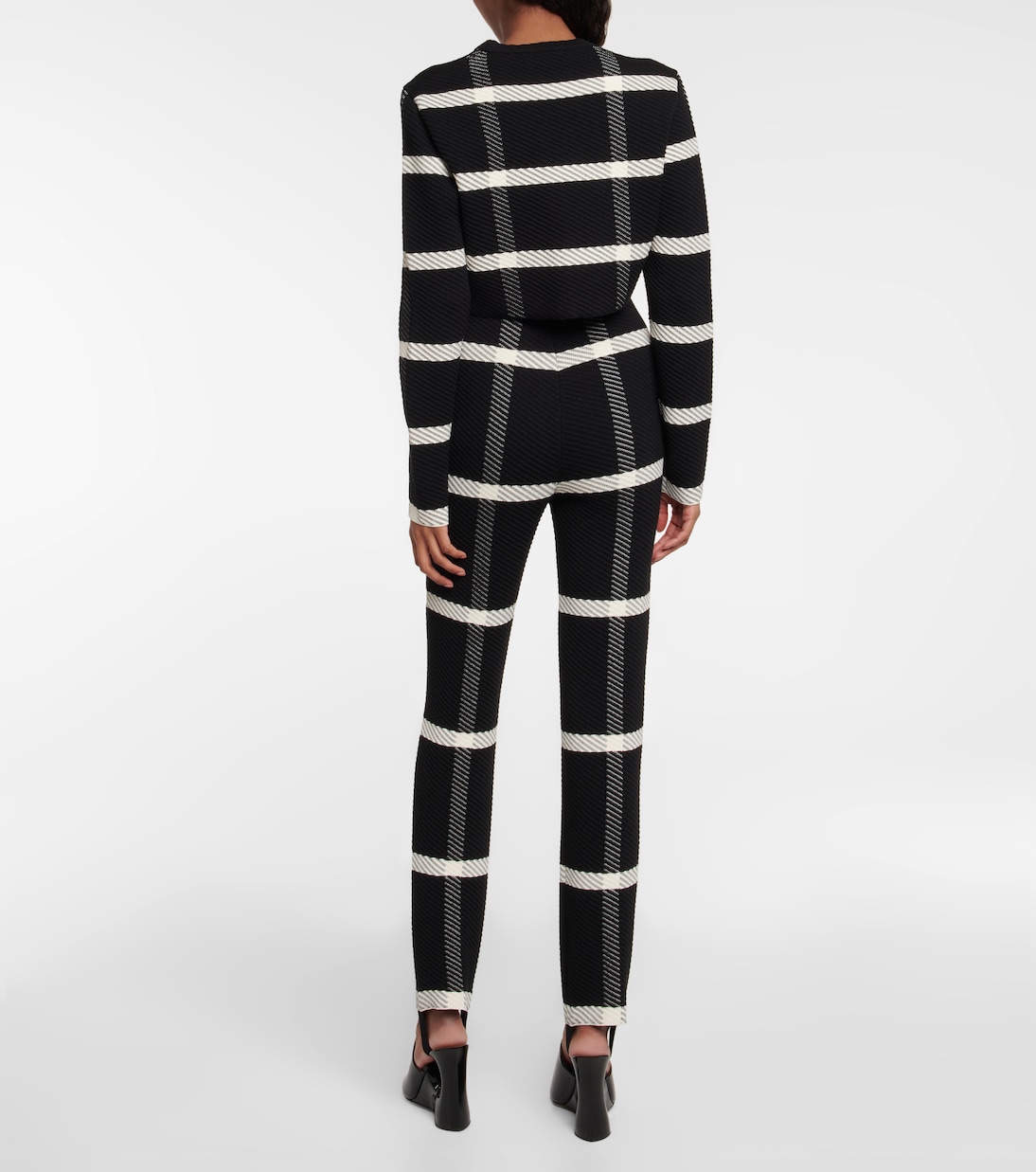 Leggings en mezcla de lana a cuadros | Alaïa