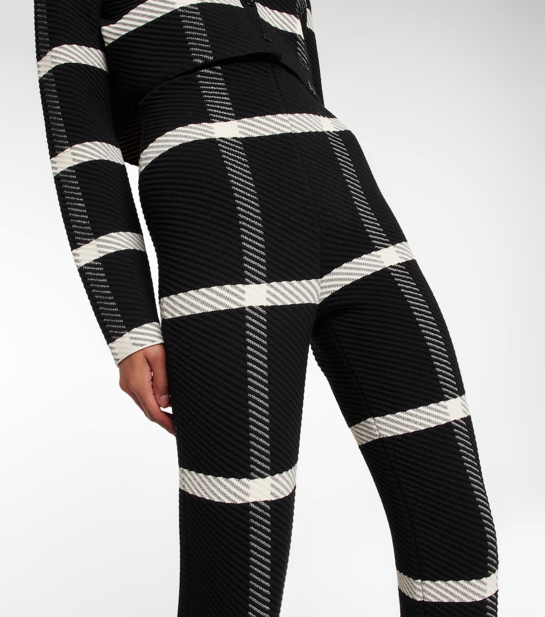 Leggings en mezcla de lana a cuadros | Alaïa