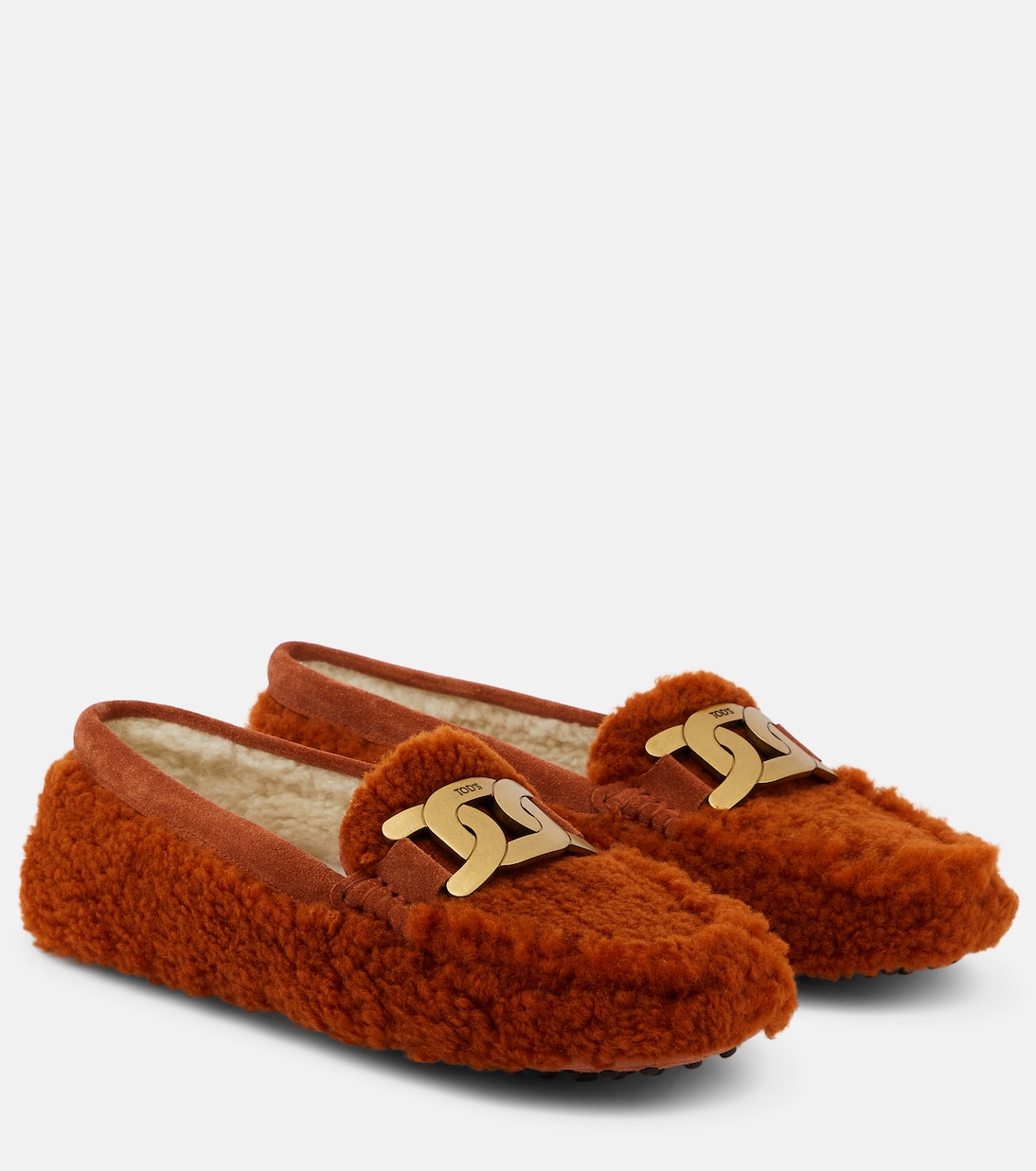 Embellished shearling loafers | Tod's