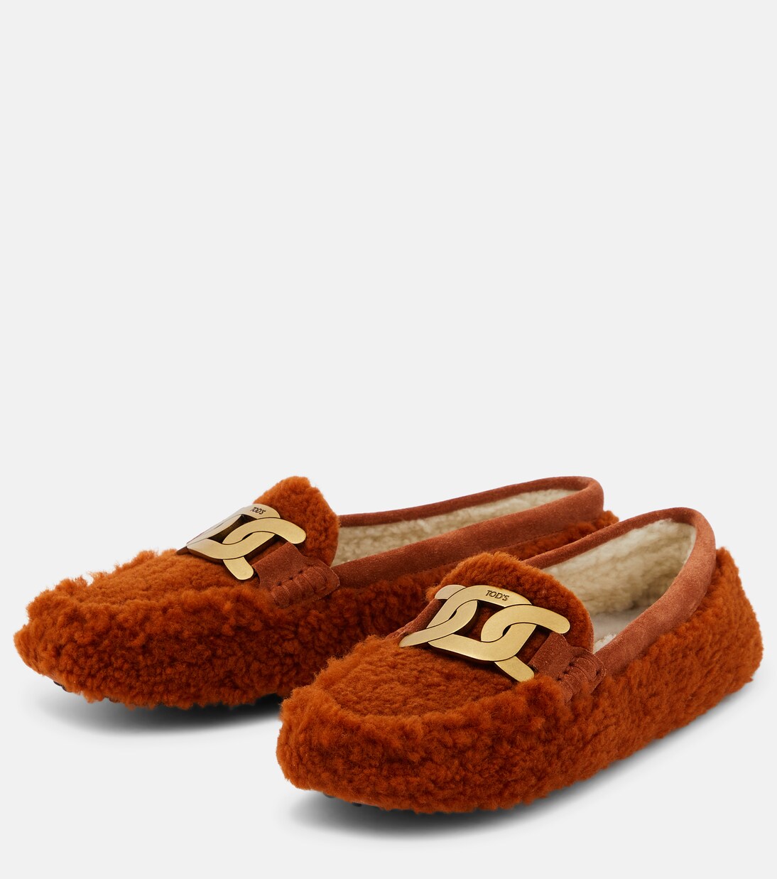 Embellished shearling loafers | Tod's