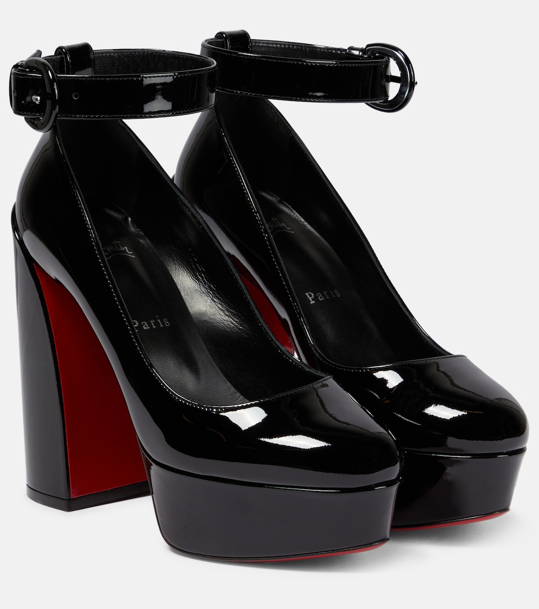 Movida Strap patent leather platform pumps | Christian Louboutin
