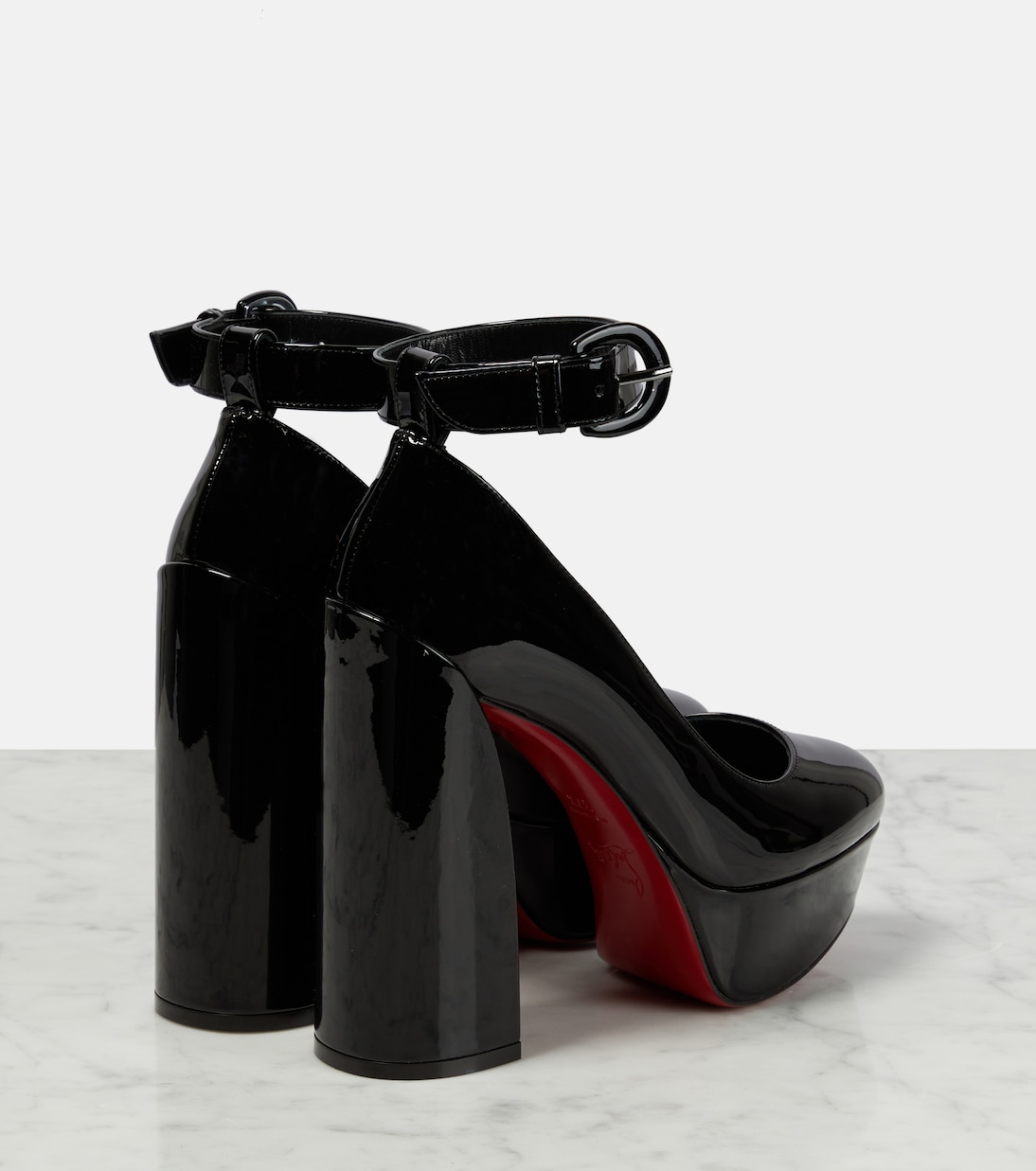 Movida Strap patent leather platform pumps | Christian Louboutin