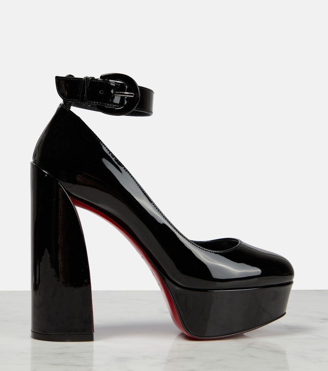 Movida Strap patent leather platform pumps | Christian Louboutin