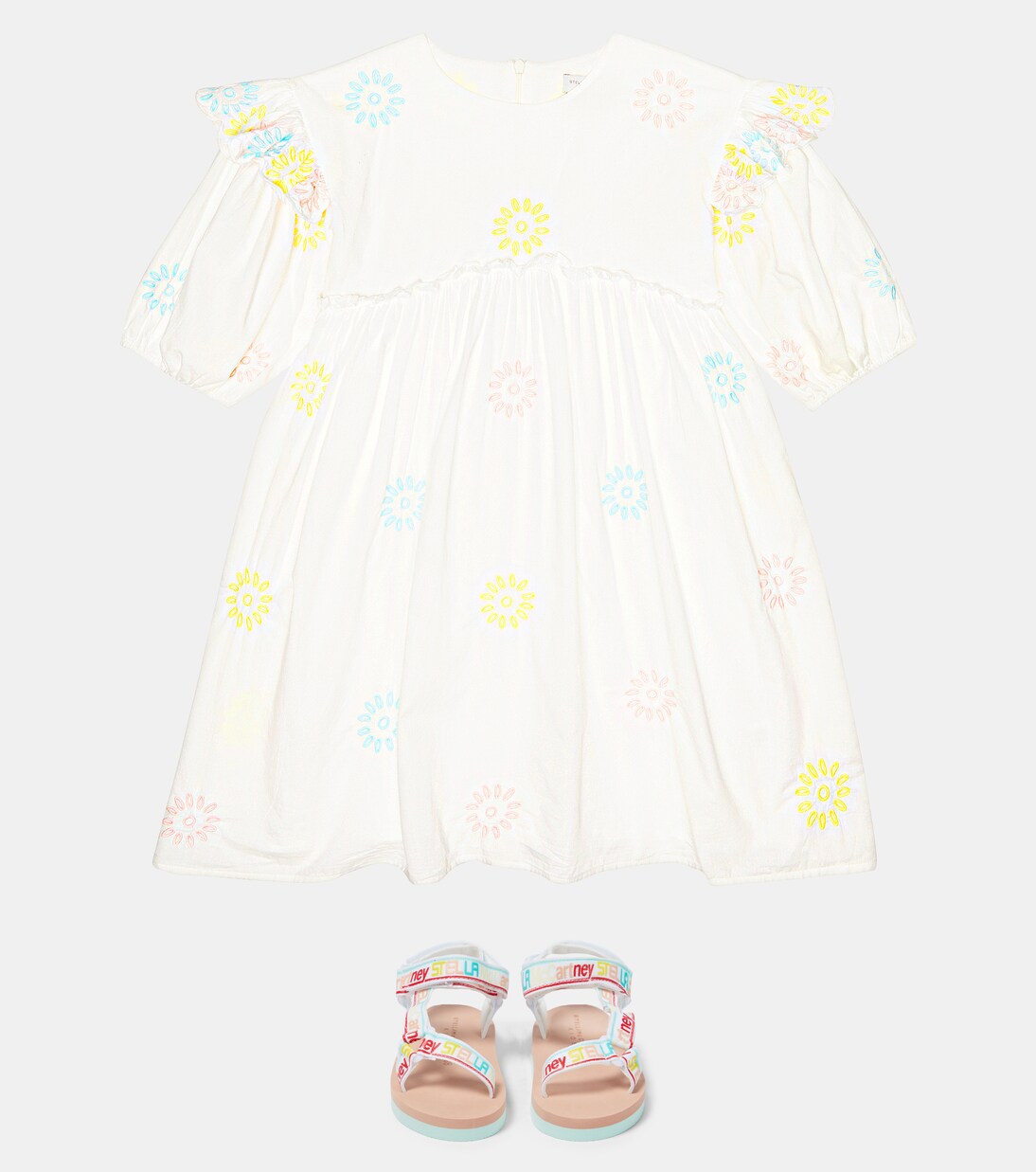 Embroidered cotton dress | Stella McCartney Kids