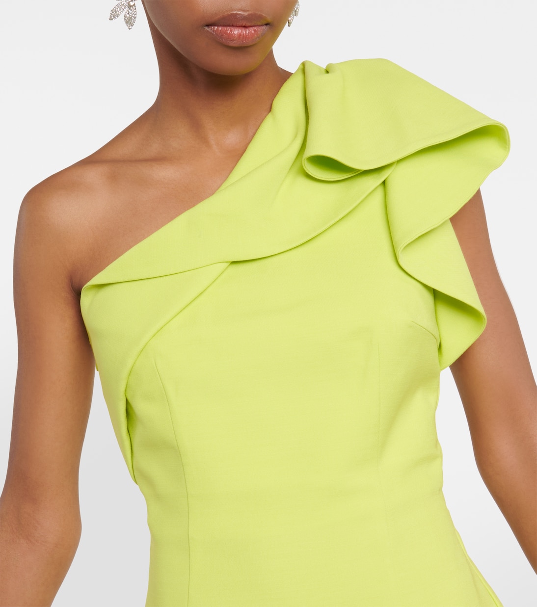 Abito midi monospalla in misto lana | Roland Mouret