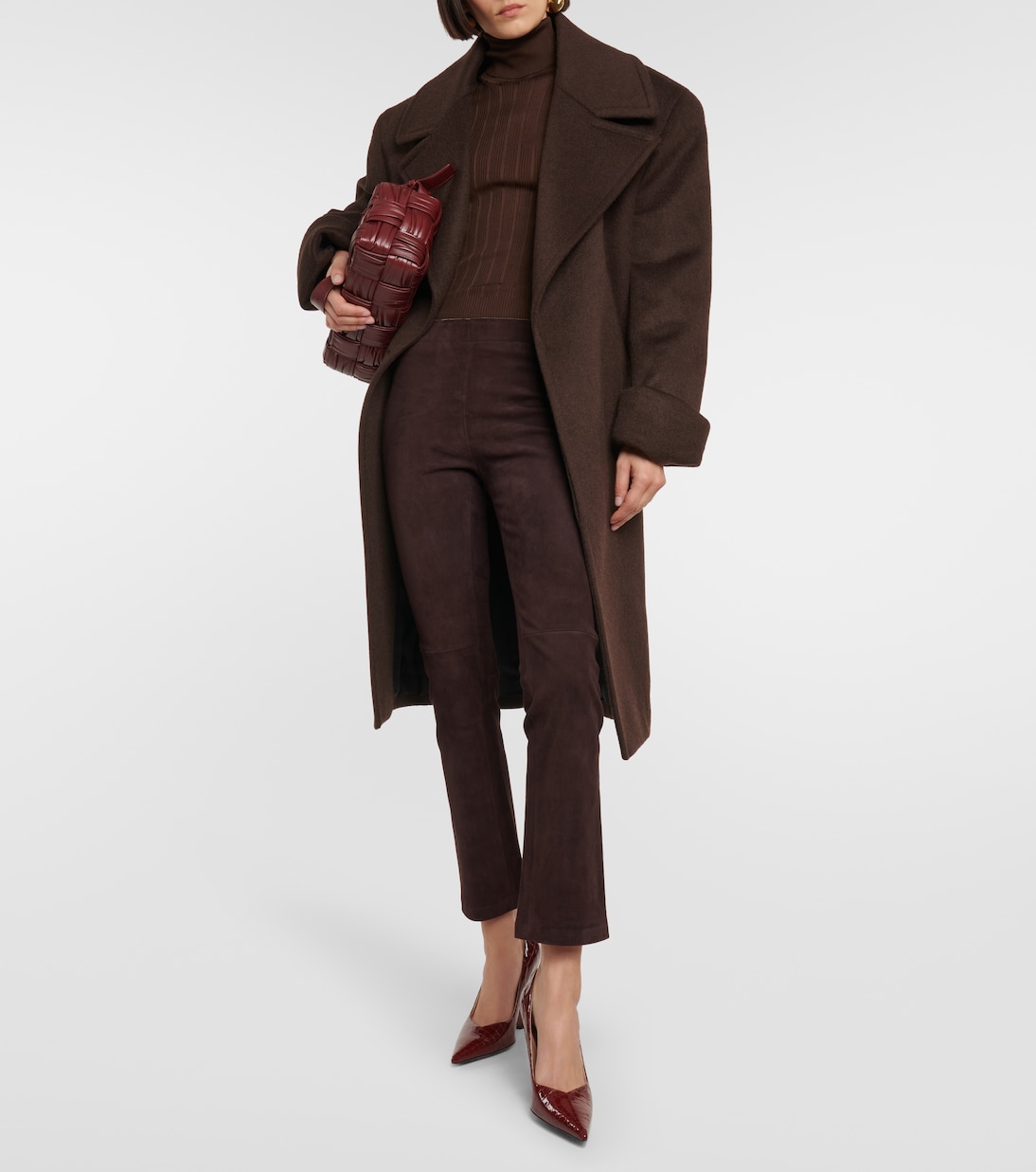 JP Twenty mid-rise bootcut suede pants | Stouls