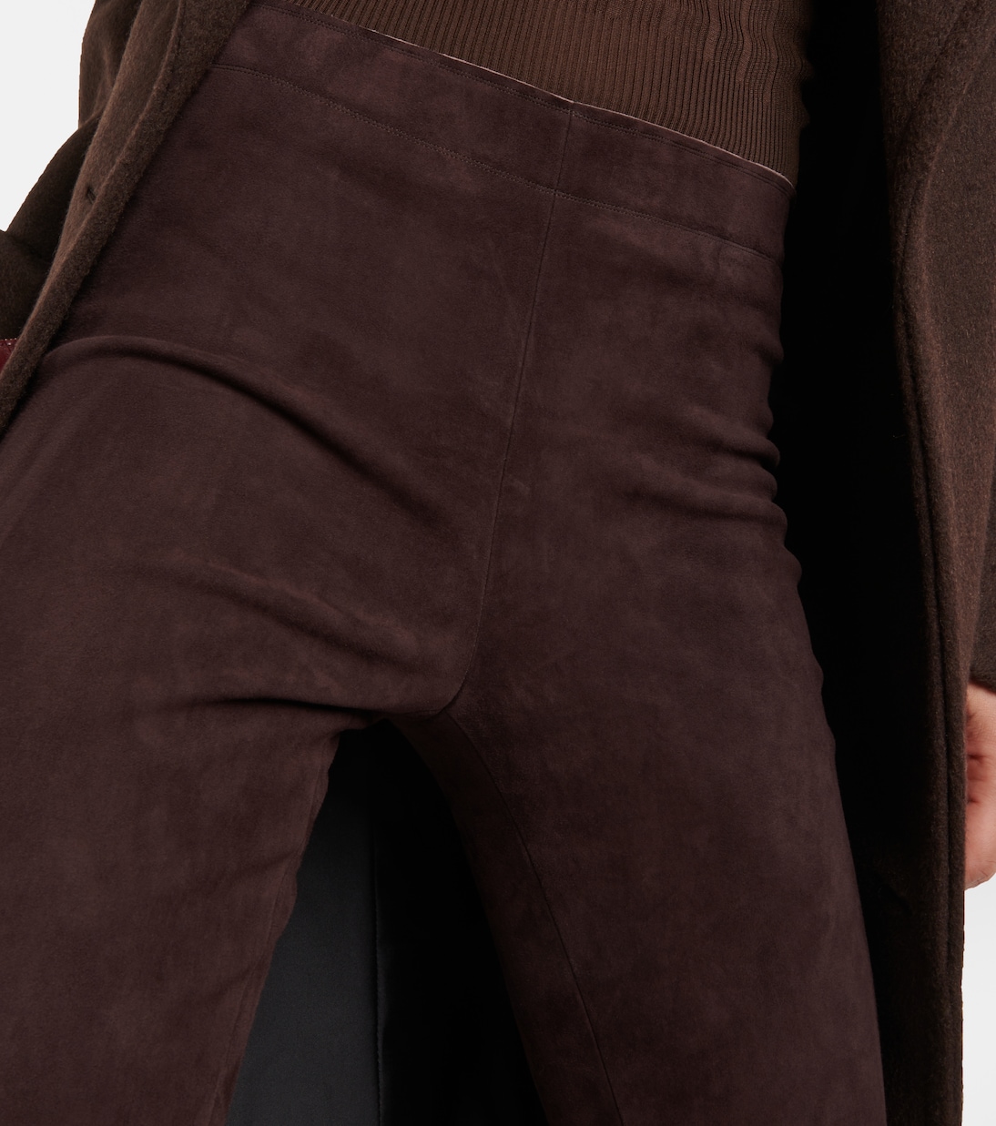JP Twenty mid-rise bootcut suede pants | Stouls