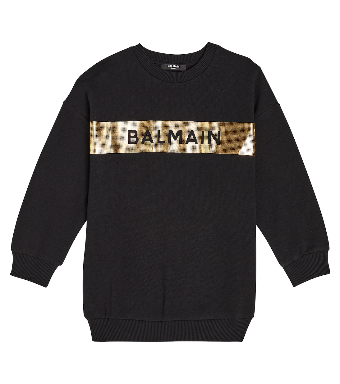 Logo embellished cotton sweatshirt | Balmain Kids
