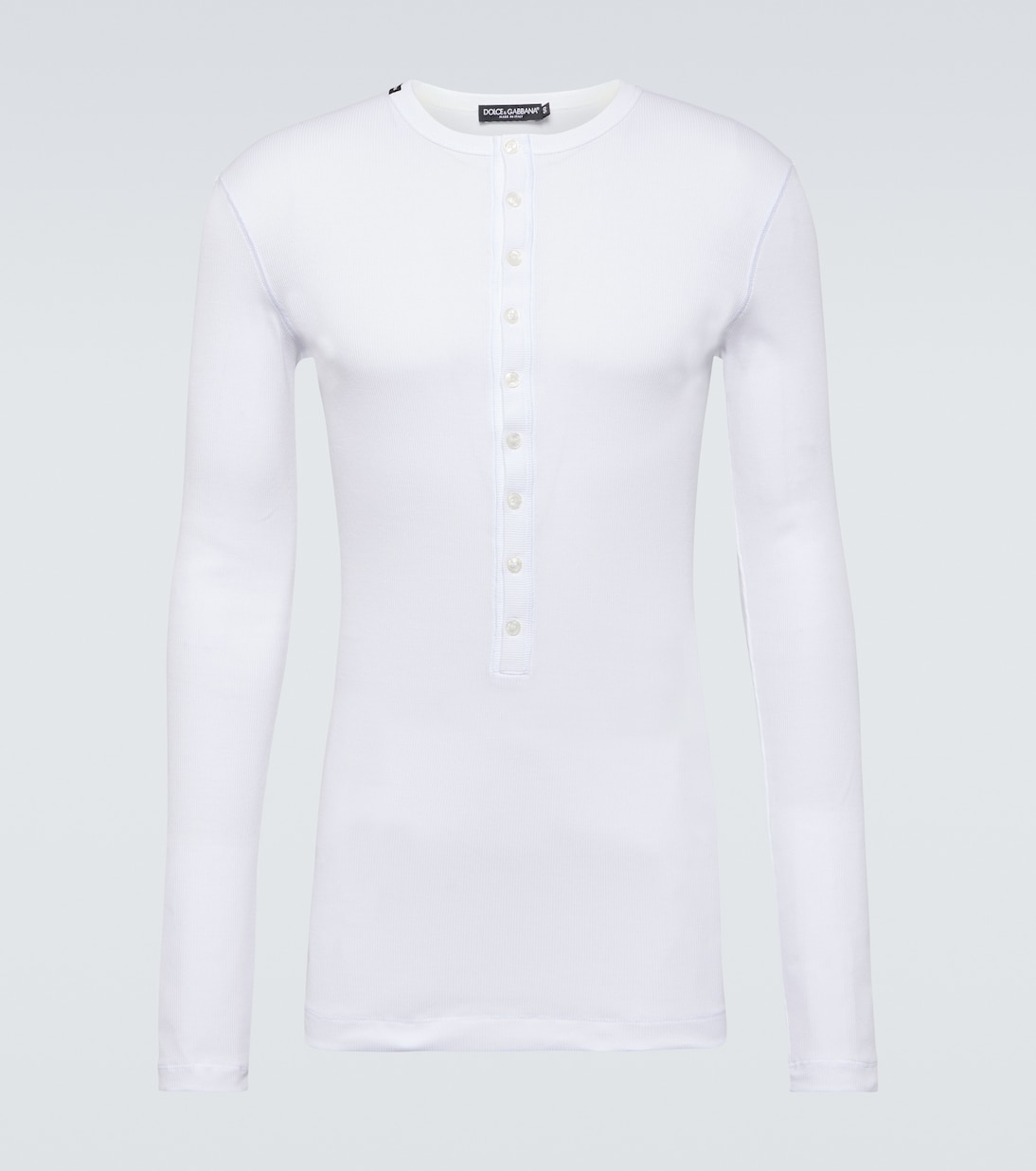 Re-Edition cotton jersey Henley shirt | Dolce&Gabbana