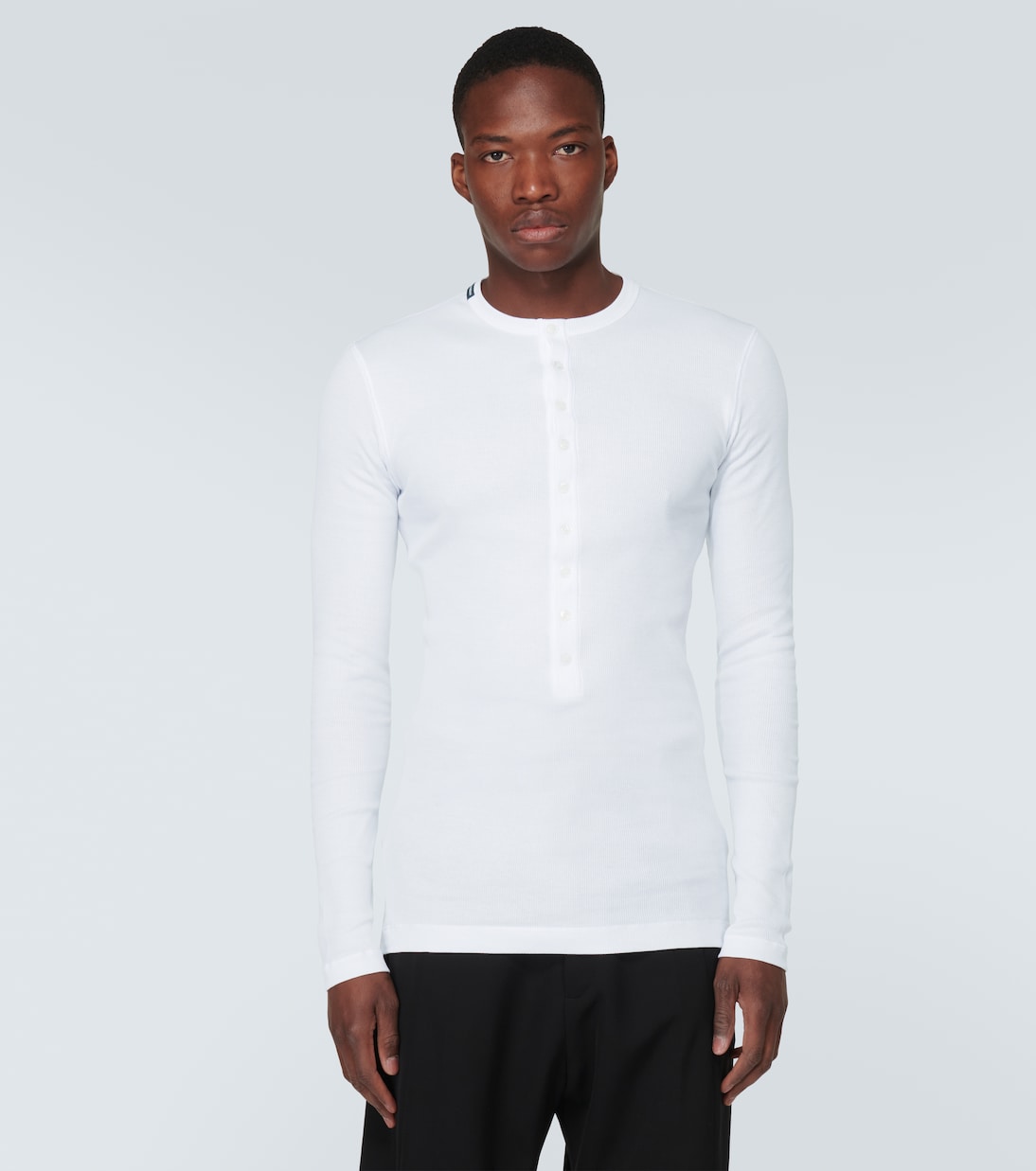 Re-Edition cotton jersey Henley shirt | Dolce&Gabbana