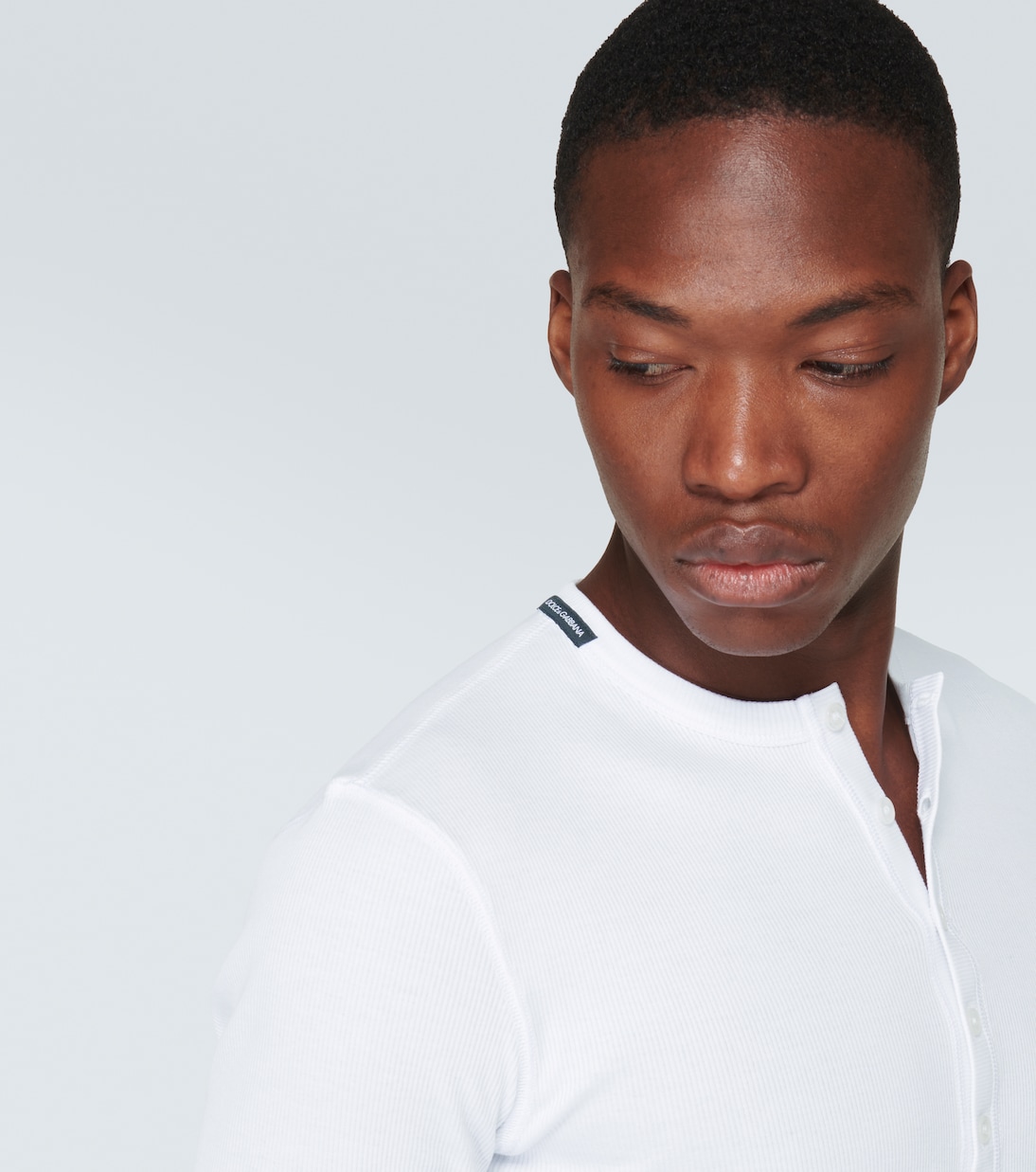Re-Edition cotton jersey Henley shirt | Dolce&Gabbana