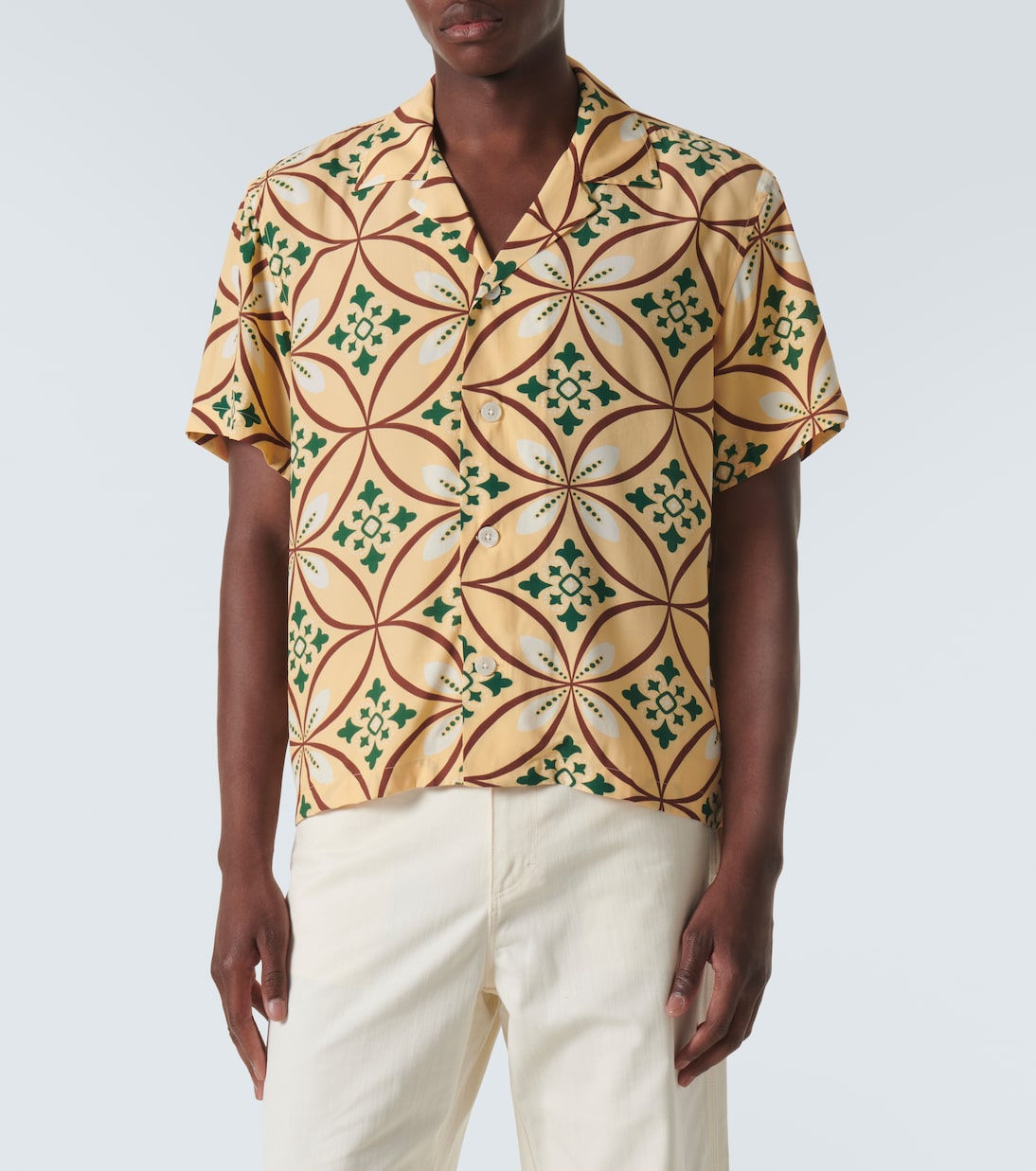 Greer printed bowling shirt | Bode