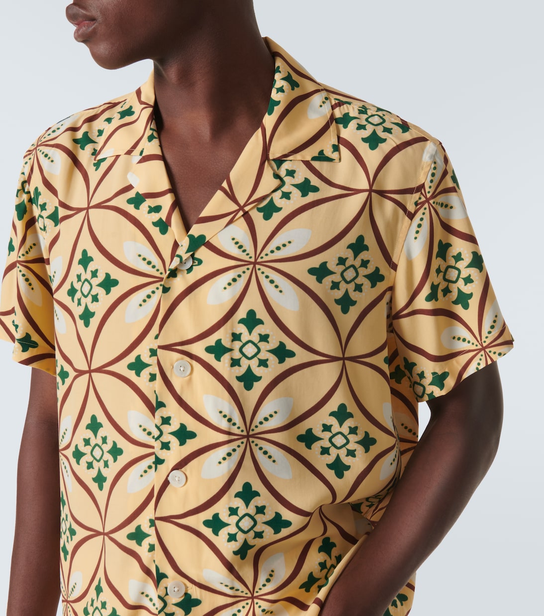 Greer printed bowling shirt | Bode