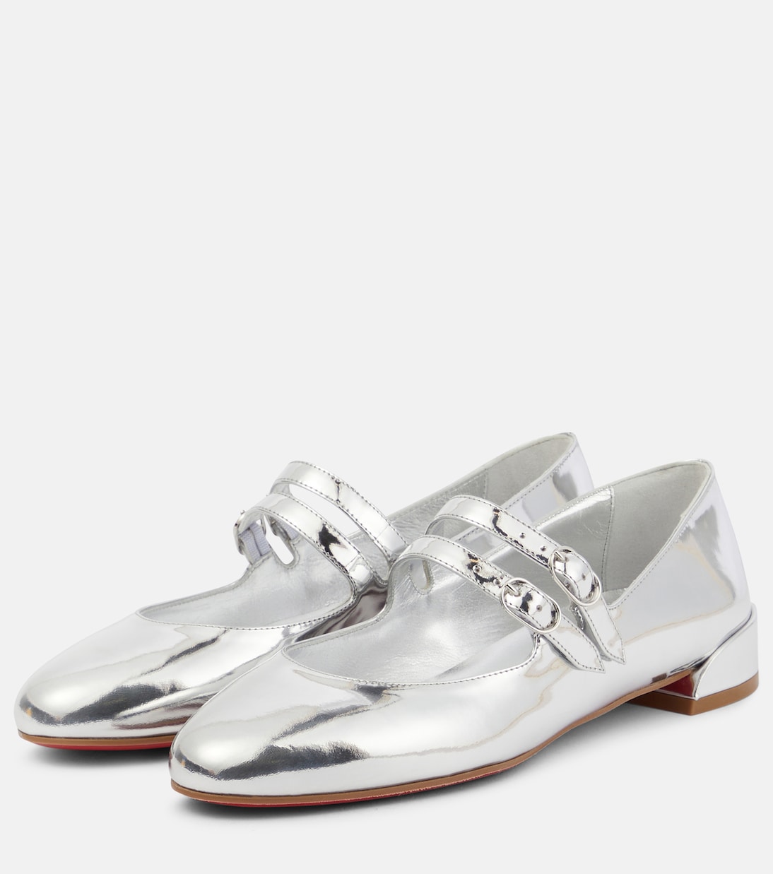 Sweet Jane metallic leather Mary Jane flats | Christian Louboutin