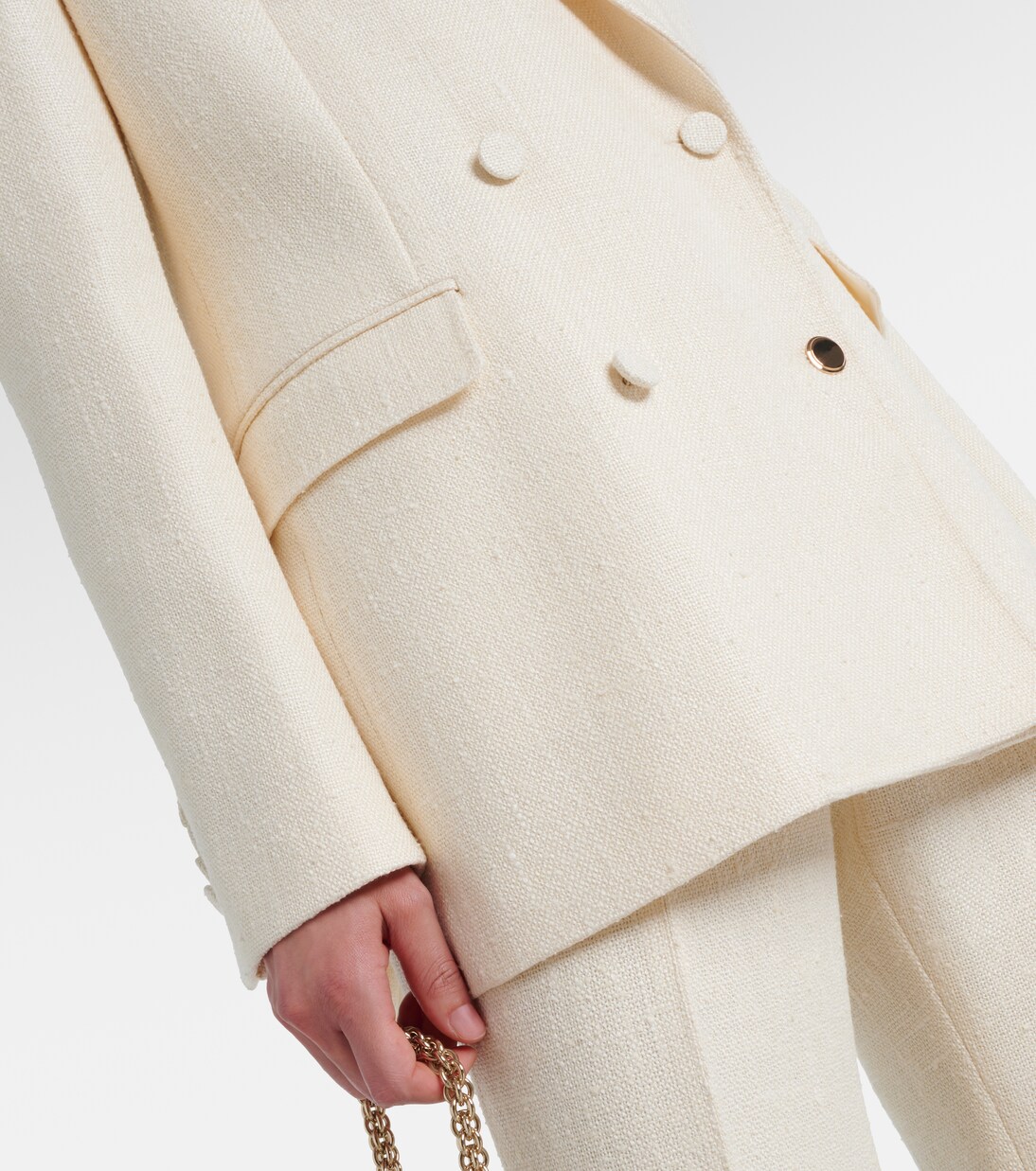 Blazer cruzado Gavin de seda y lana | Gabriela Hearst