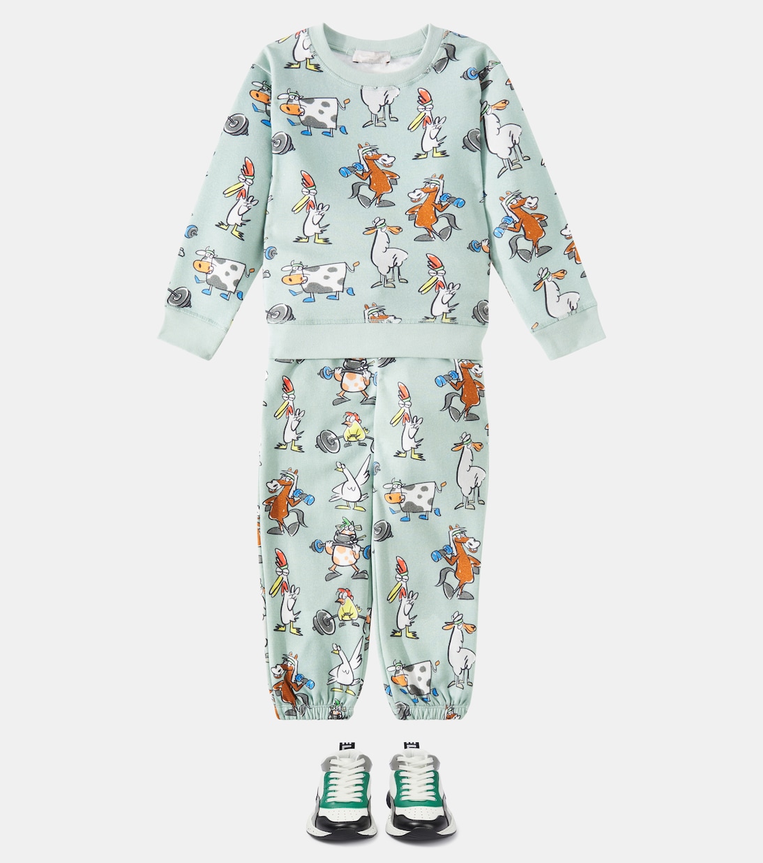 Printed cotton sweatshirt and sweatpants set | Stella McCartney Kids