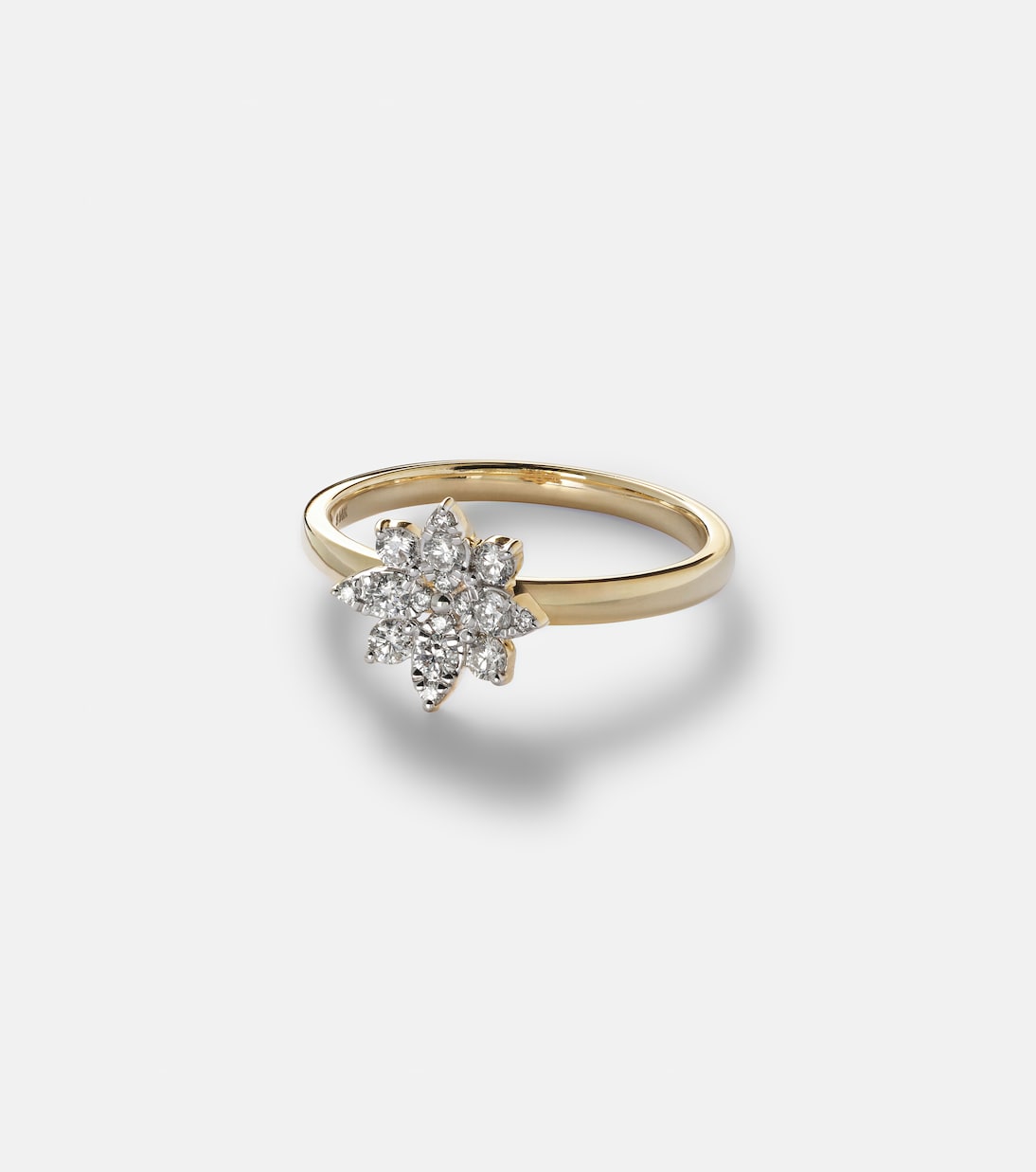 Tea Rose 14kt gold ring with diamonds | Stone and Strand