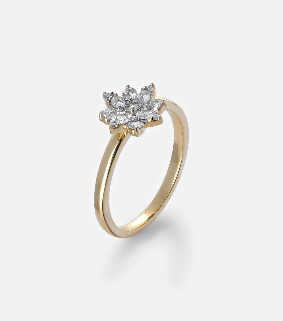 Tea Rose 14kt gold ring with diamonds | Stone and Strand