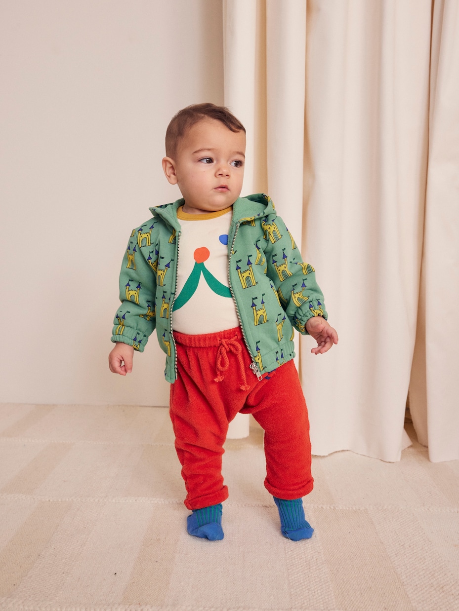 Baby printed cotton zip-up hoodie | Bobo Choses