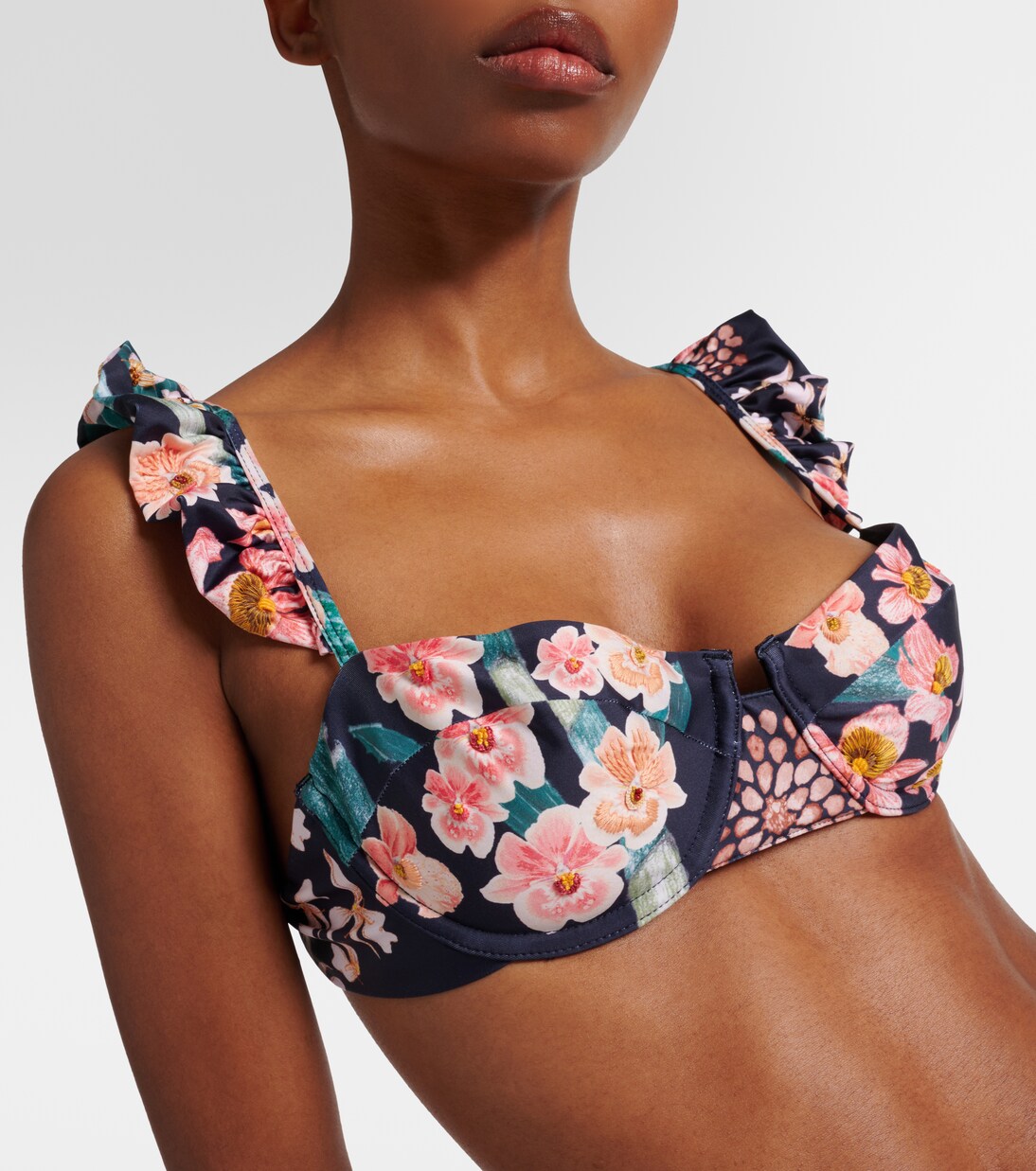 Haut de bikini Kiwi Danza à fleurs | Agua by Agua Bendita