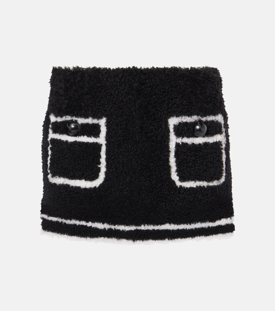 Minirock aus Shearling | Blancha