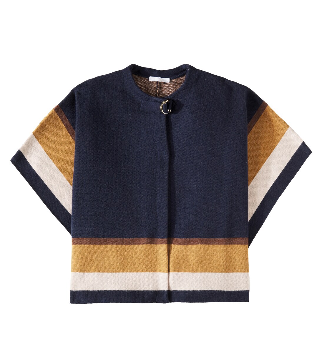 Logo cotton and wool cape | Chloé Kids