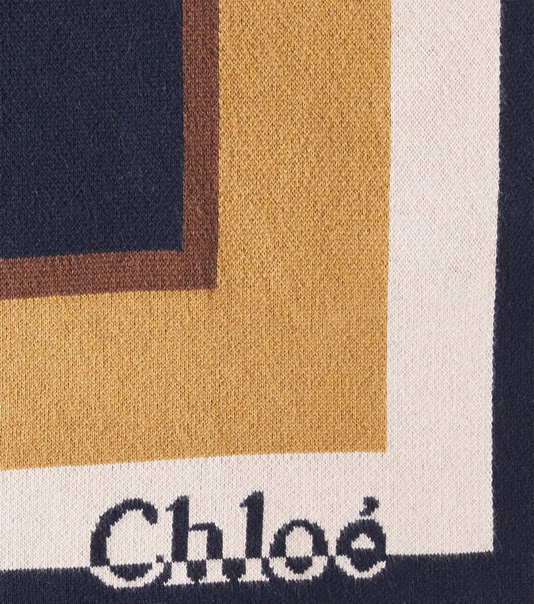 Logo cotton and wool cape | Chloé Kids