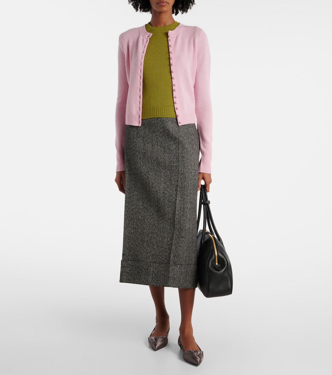 Bailarinas de satén con abertura | Prada