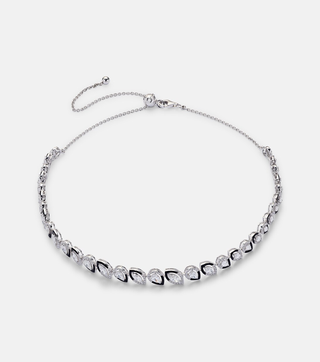Choker Autumn en or blanc 18 ct et diamants | Kamyen