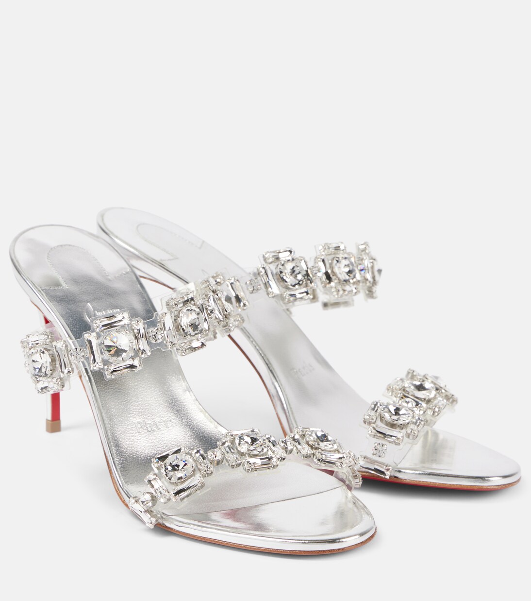 Just Jewel 85 embellished PVC mules | Christian Louboutin