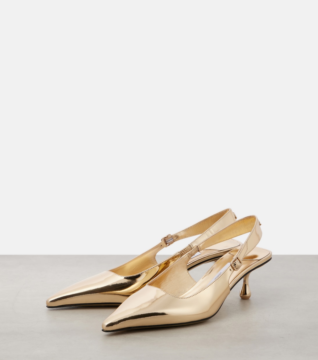 Amel 50 metallic leather slingback pumps | Jimmy Choo
