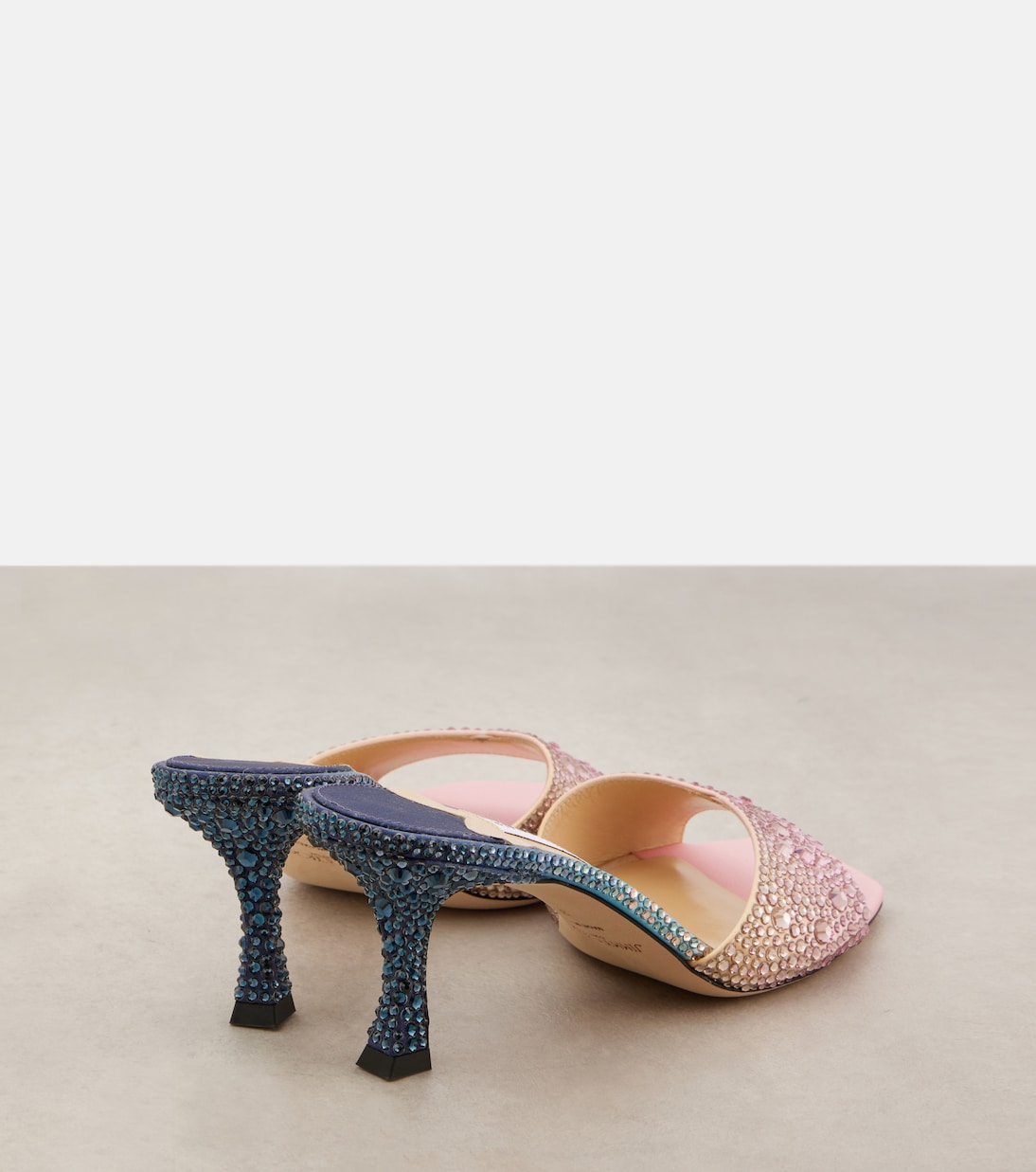 Skye 70 embellished satin mules | Jimmy Choo