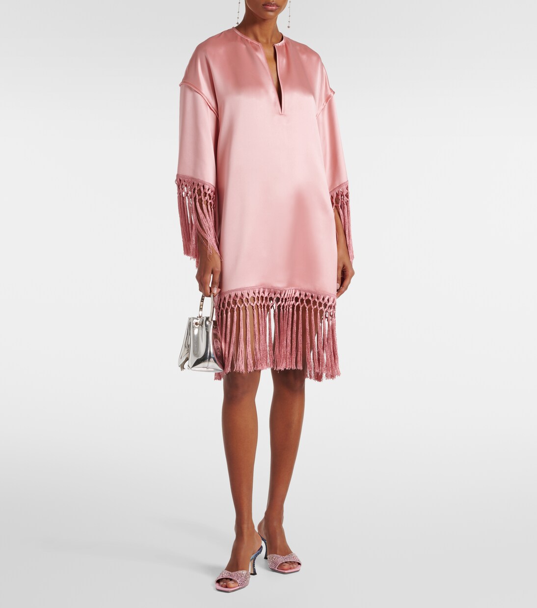 Skye 70 embellished satin mules | Jimmy Choo