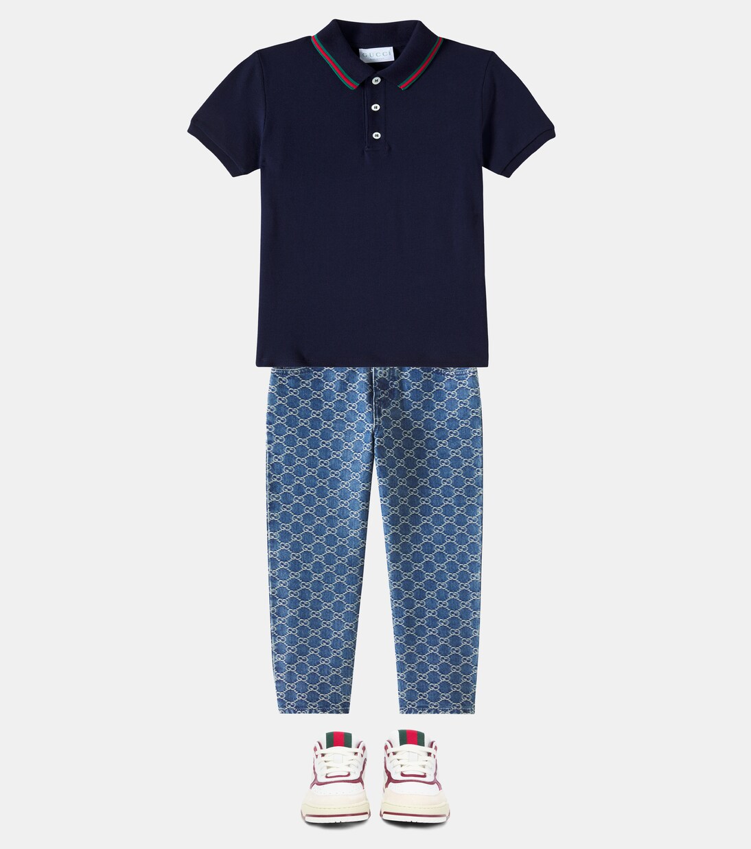 Polo en coton mélangé | Gucci Kids