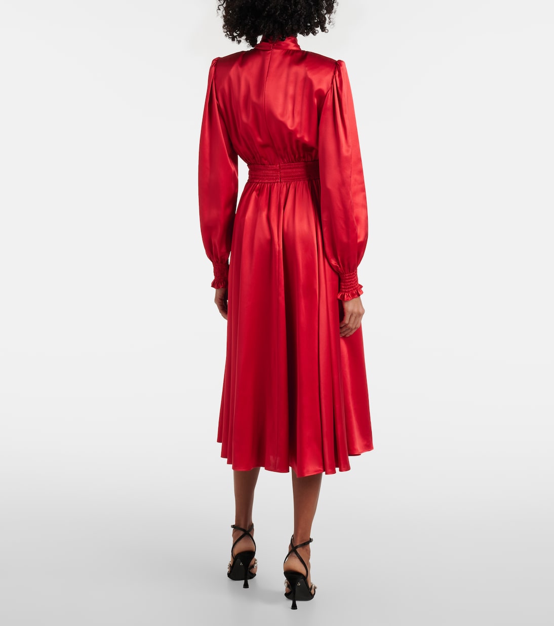 Hemdblusenkleid aus Seidensatin | Dolce&Gabbana