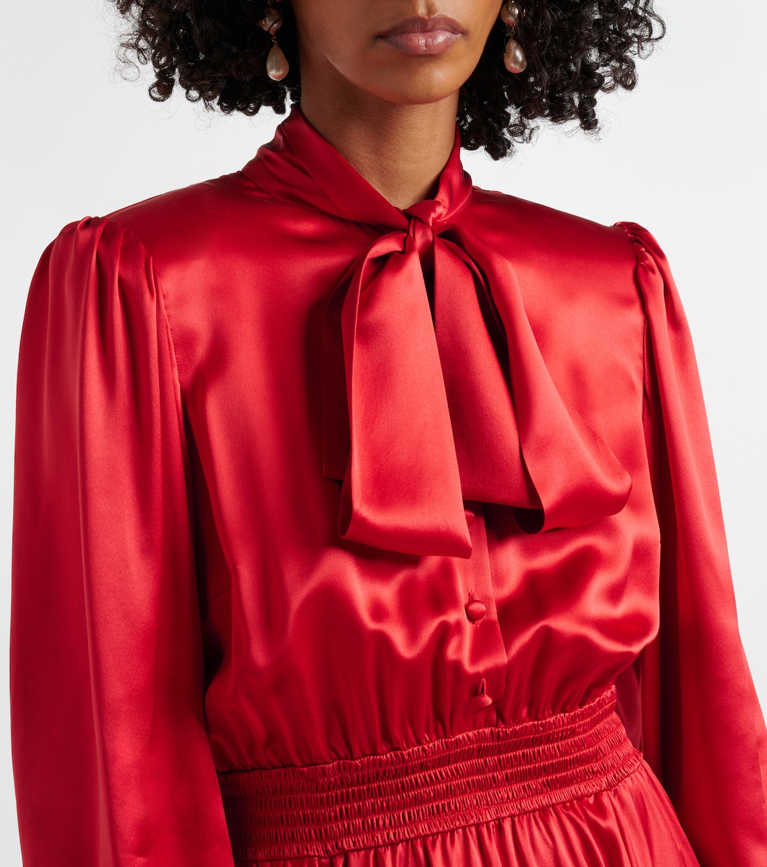 Hemdblusenkleid aus Seidensatin | Dolce&Gabbana