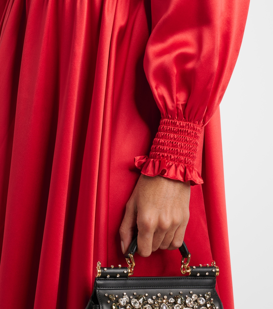 Hemdblusenkleid aus Seidensatin | Dolce&Gabbana