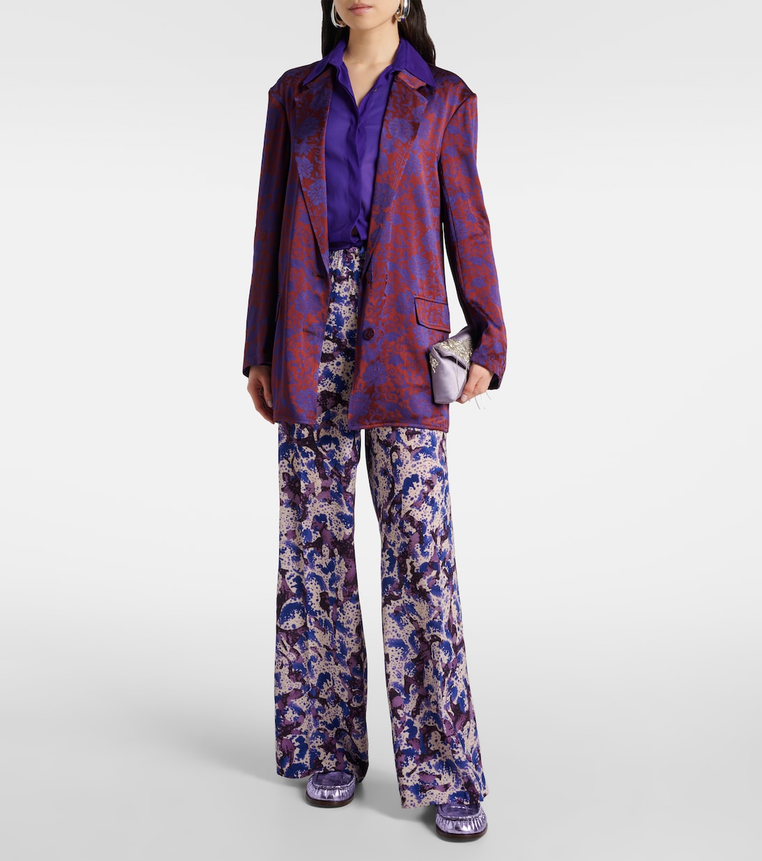 鳄鱼纹效果皮革乐福鞋 | Dries Van Noten