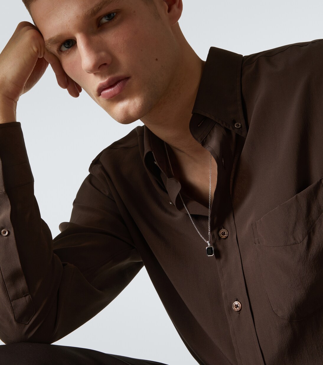 Halskette aus Sterlingsilber mit Onyx | Mateo